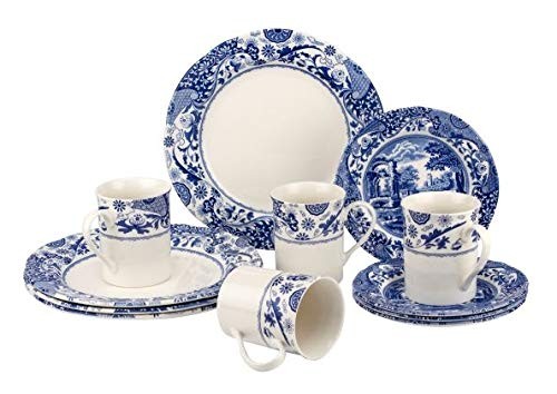 Spode blue italian brocato - blue,